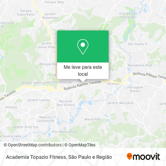 Academia Topazio Fitness mapa