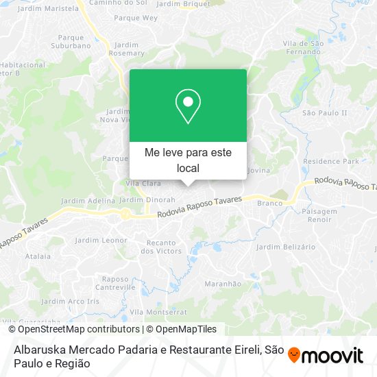 Albaruska Mercado Padaria e Restaurante Eireli mapa