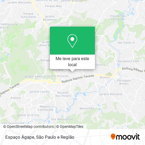 Espaço Ágape mapa
