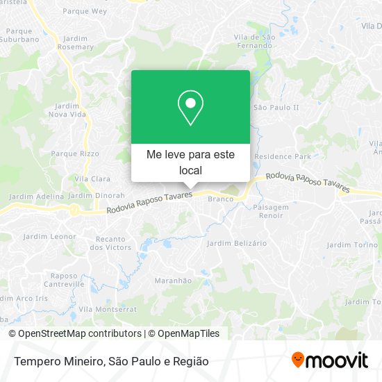 Tempero Mineiro mapa