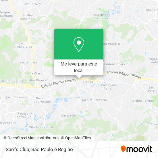 Sam's Club mapa