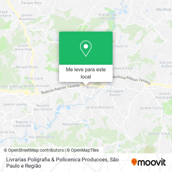 Livrarias Poligrafia & Policenica Producoes mapa
