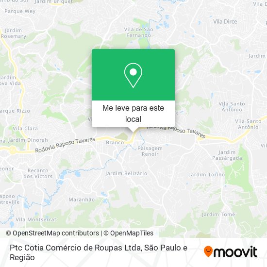 Ptc Cotia Comércio de Roupas Ltda mapa