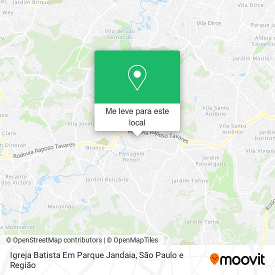 Igreja Batista Em Parque Jandaia mapa