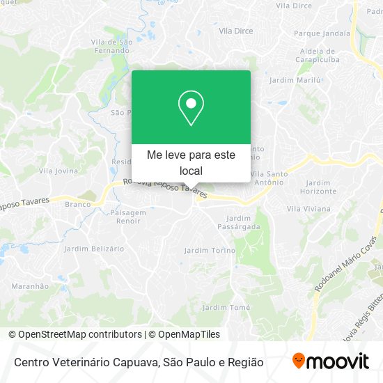 Centro Veterinário Capuava mapa