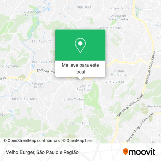 Velho Burger mapa