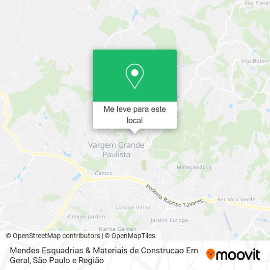 Mendes Esquadrias & Materiais de Construcao Em Geral mapa