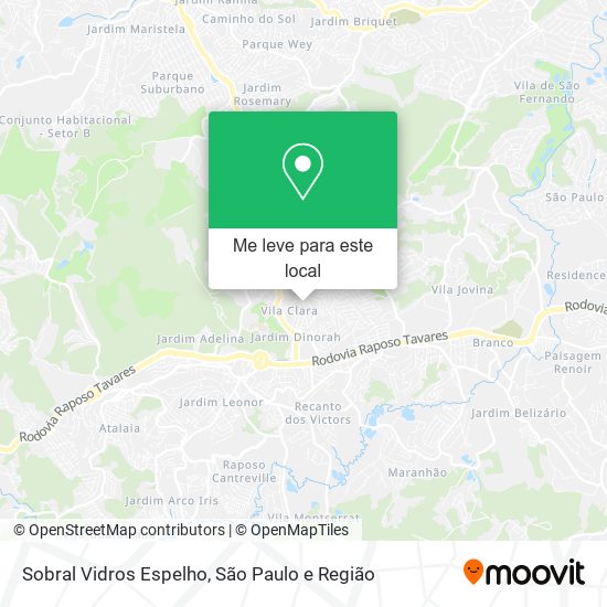 Sobral Vidros Espelho mapa