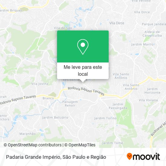 Padaria Grande Império mapa