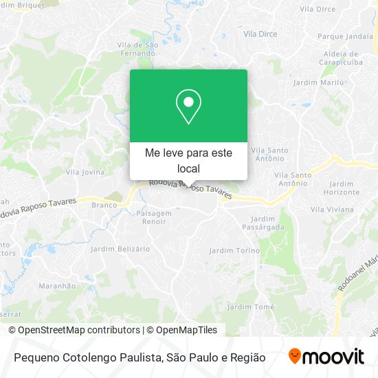 Pequeno Cotolengo Paulista mapa