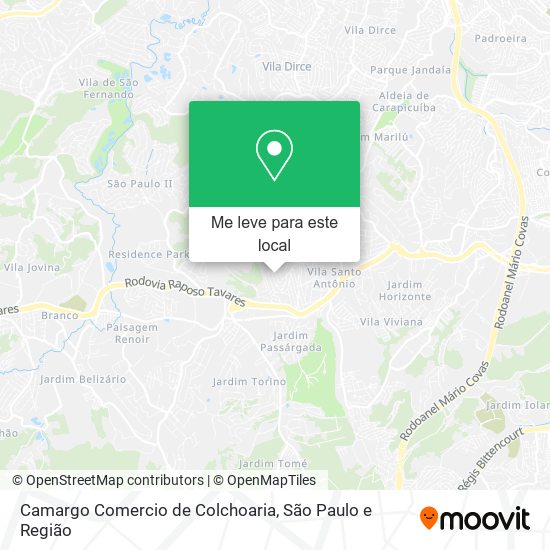 Camargo Comercio de Colchoaria mapa