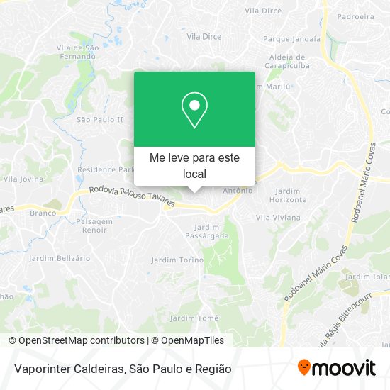 Vaporinter Caldeiras mapa