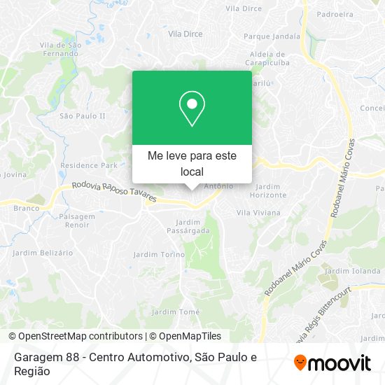 Garagem 88 - Centro Automotivo mapa