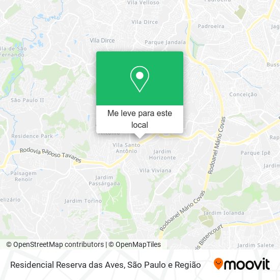 Residencial Reserva das Aves mapa