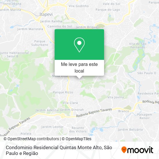 Condominio Residencial Quintas Monte Alto mapa