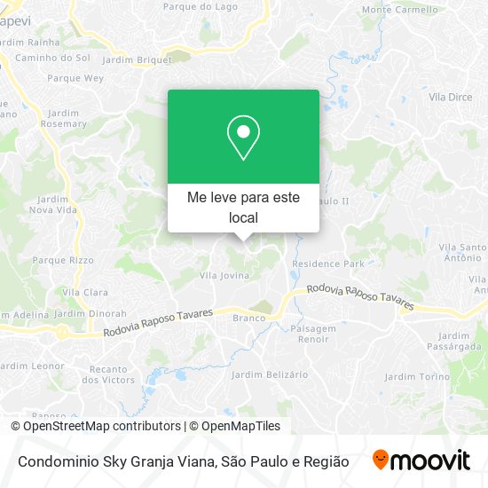 Condominio Sky Granja Viana mapa