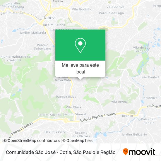 Comunidade São José - Cotia mapa