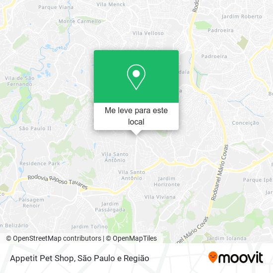Appetit Pet Shop mapa