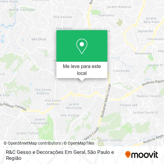 R&C Gesso e Decorações Em Geral mapa