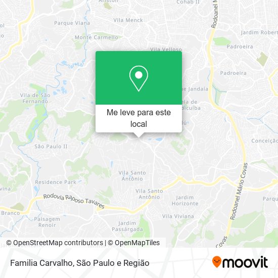 Familia Carvalho mapa