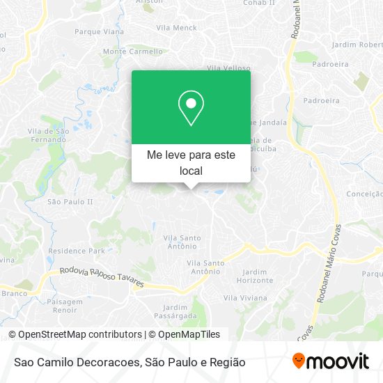 Sao Camilo Decoracoes mapa
