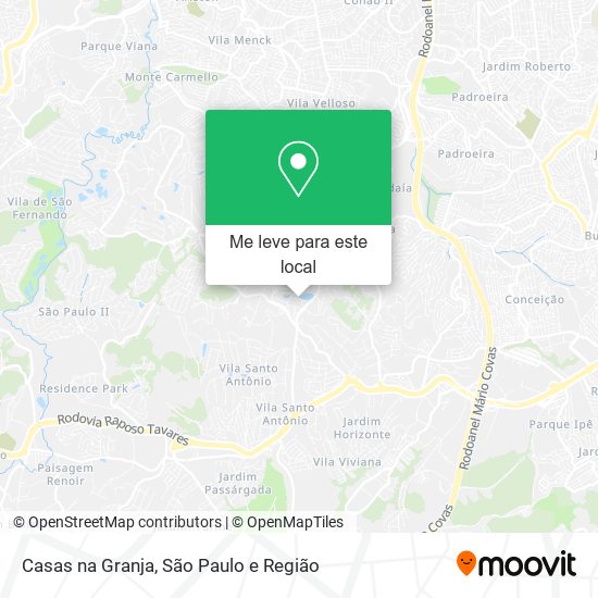 Casas na Granja mapa