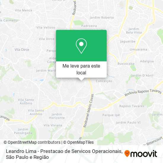 Leandro Lima - Prestacao de Servicos Operacionais mapa