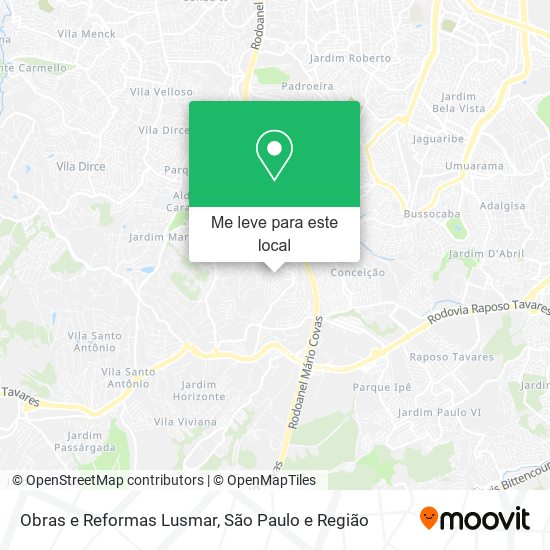 Obras e Reformas Lusmar mapa