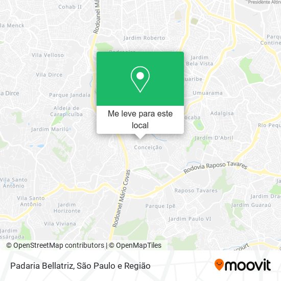 Padaria Bellatriz mapa