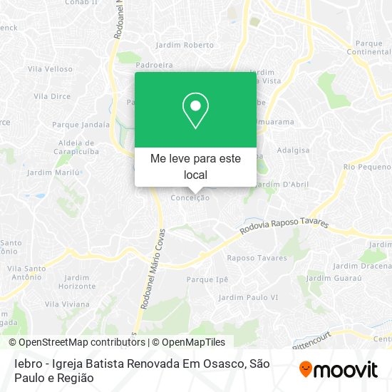 Iebro - Igreja Batista Renovada Em Osasco mapa
