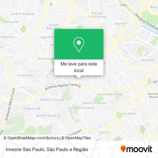 Investe Sao Paulo mapa