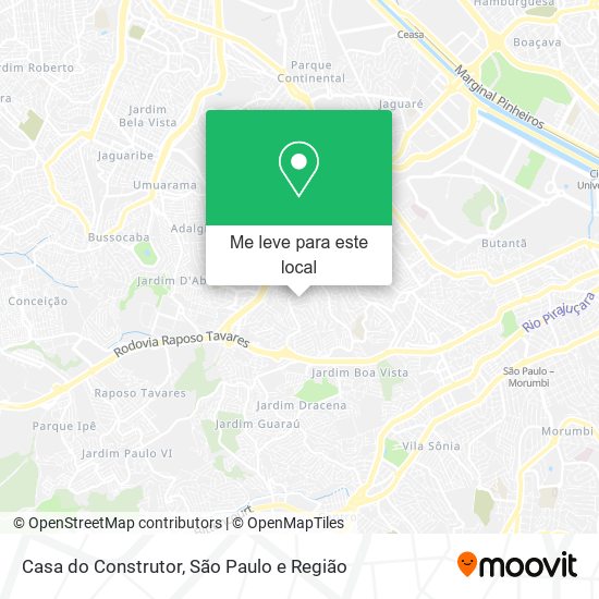 Casa do Construtor mapa