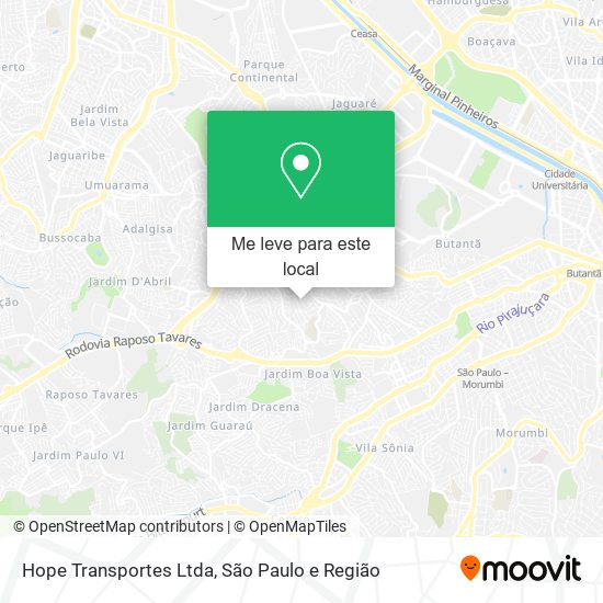 Hope Transportes Ltda mapa