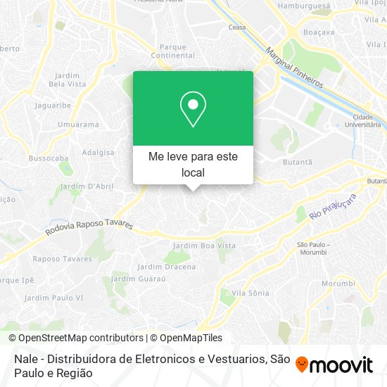 Nale - Distribuidora de Eletronicos e Vestuarios mapa