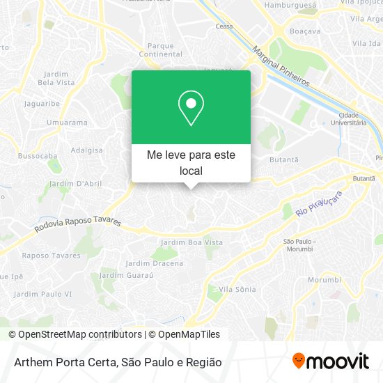 Arthem Porta Certa mapa