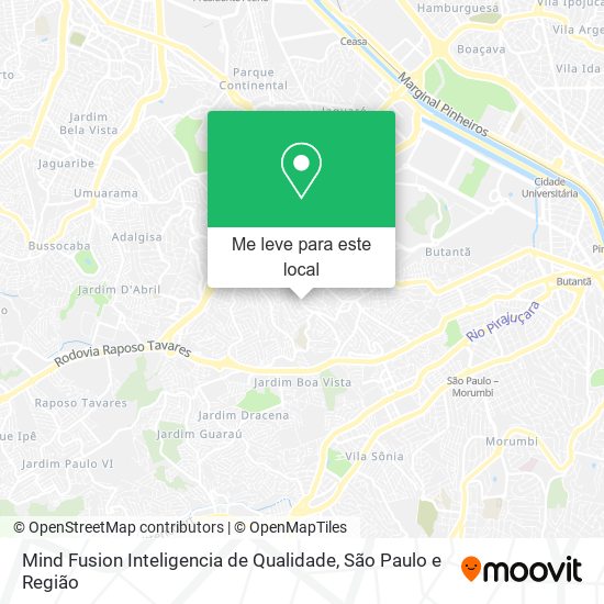 Mind Fusion Inteligencia de Qualidade mapa