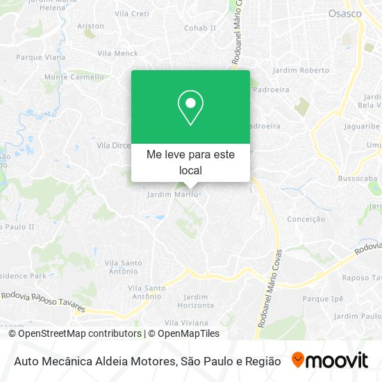 Auto Mecânica Aldeia Motores mapa