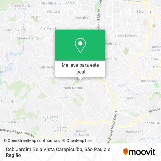 Ccb Jardim Bela Vista Carapicuíba mapa