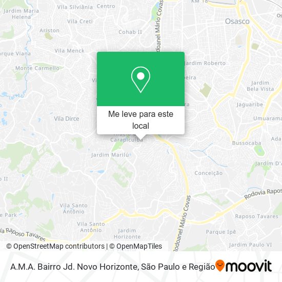 A.M.A. Bairro Jd. Novo Horizonte mapa