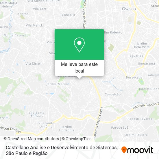 Castellano Análise e Desenvolvimento de Sistemas mapa