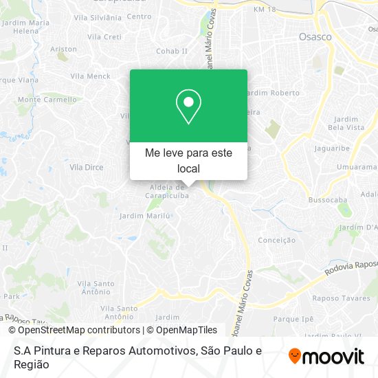 S.A Pintura e Reparos Automotivos mapa