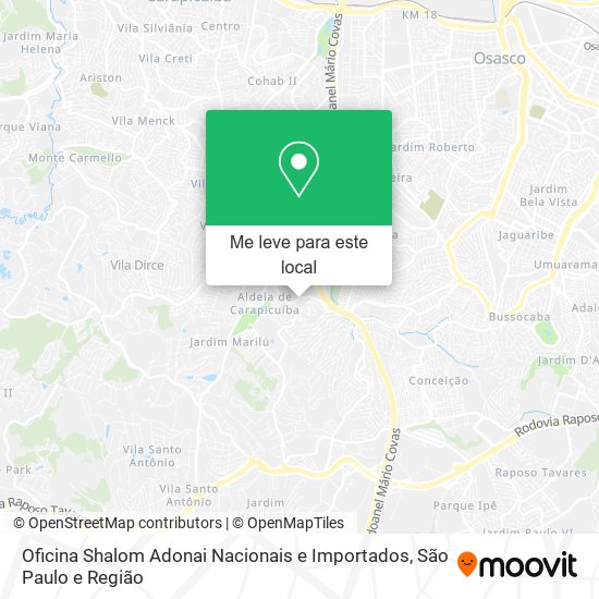 Oficina Shalom Adonai Nacionais e Importados mapa