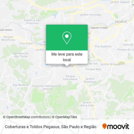Coberturas e Toldos Pegasus mapa