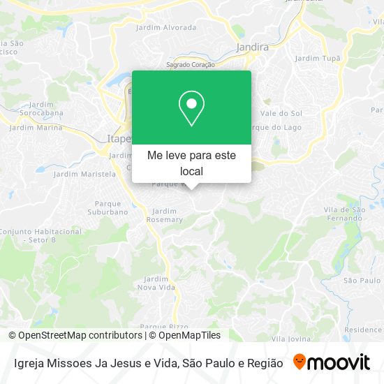 Igreja Missoes Ja Jesus e Vida mapa