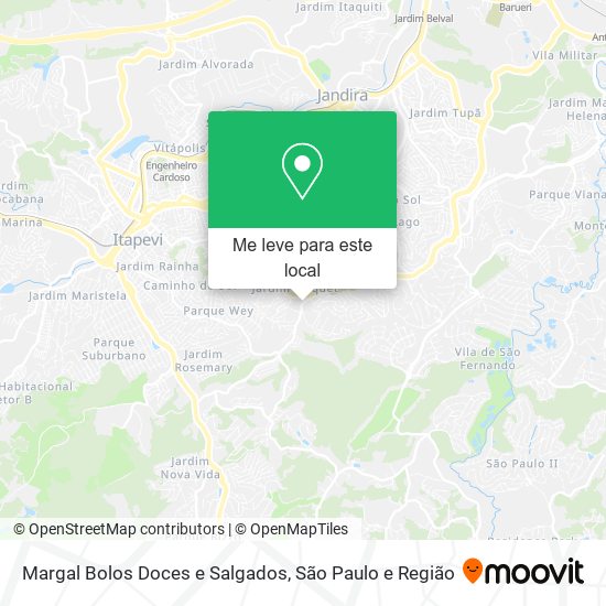 Margal Bolos Doces e Salgados mapa