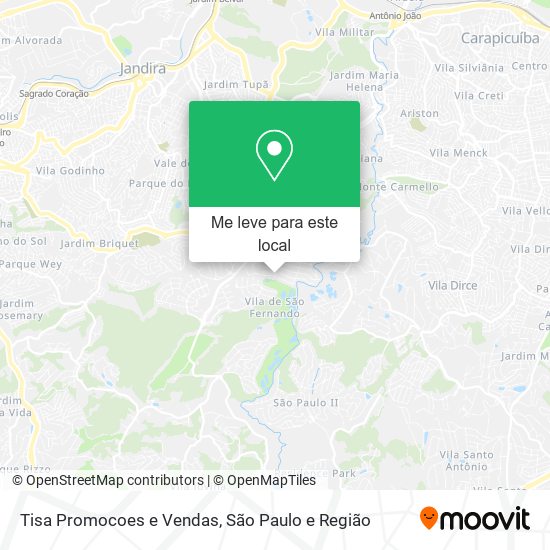 Tisa Promocoes e Vendas mapa