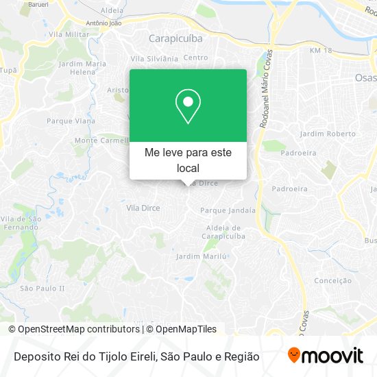 Deposito Rei do Tijolo Eireli mapa