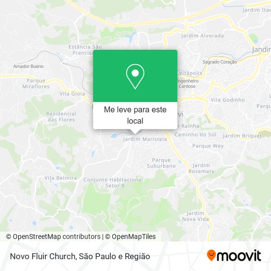 Novo Fluir Church mapa