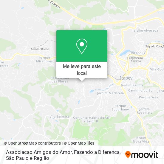 Associacao Amigos do Amor, Fazendo a Diferenca mapa