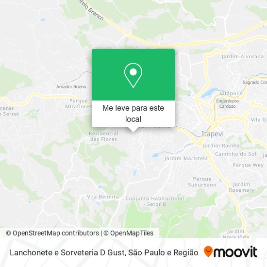 Lanchonete e Sorveteria D Gust mapa